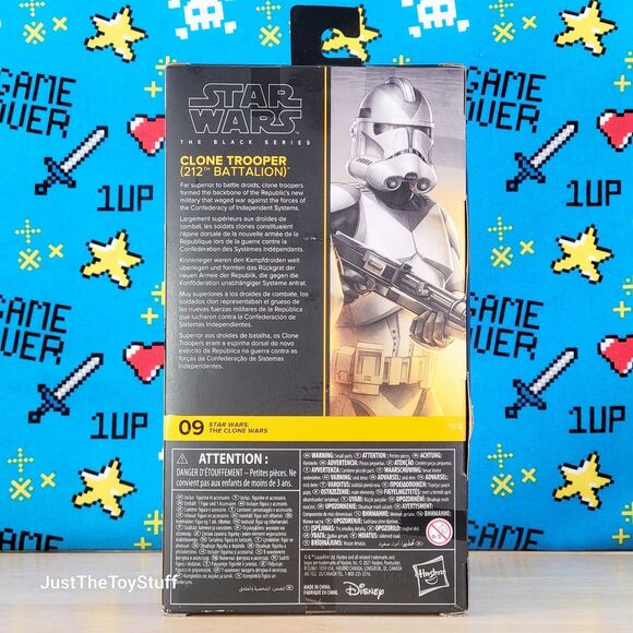 Clone Trooper 212th Battalion Star Wars Clone Wars The Black Series Hasbro NIB - Picture 2 of 8